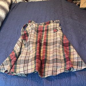 Plaid A-Line Skirt